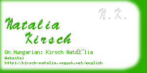 natalia kirsch business card